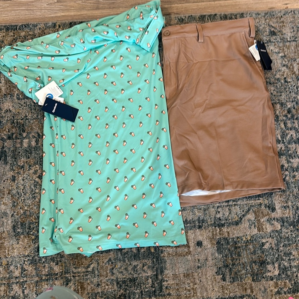 Big and Tall Reebok Outfit. Shirt=4XL Shorts=50B - NWT